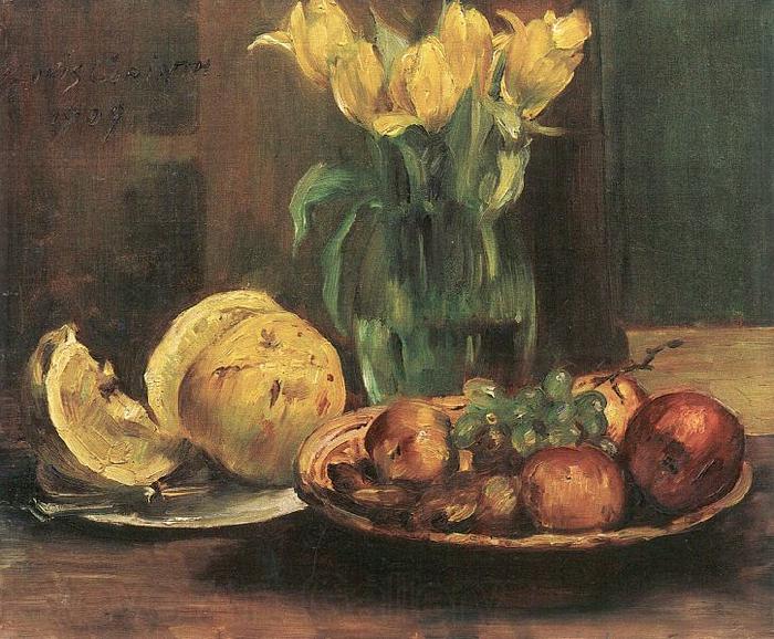 Lovis Corinth Stillleben mit gelben Tulpen